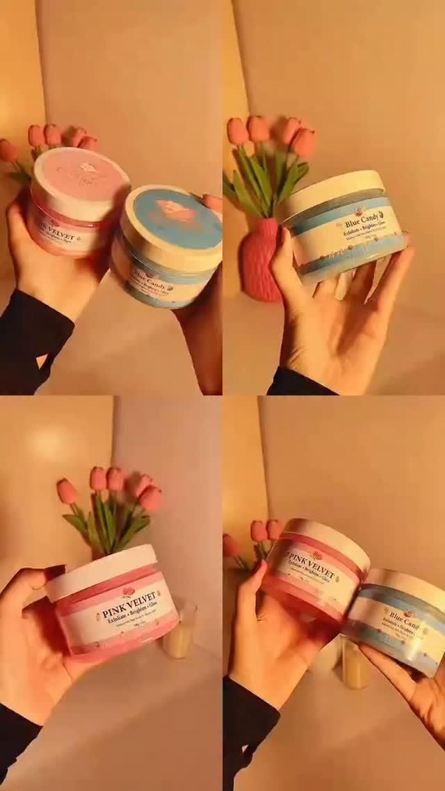 Pink Velvet Strawberry Flavor Scrub 300gm (Pack of 1)